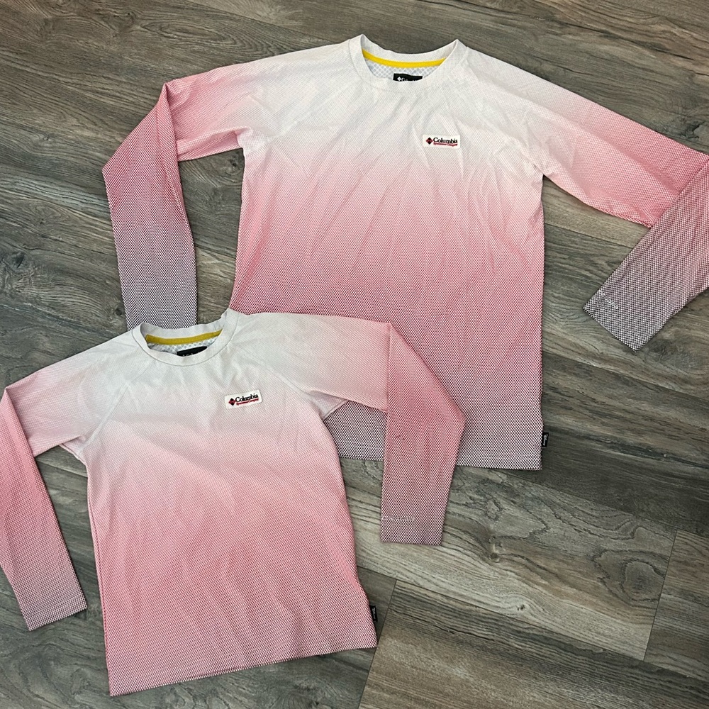 Columbia matching Disney ombré long sleeve sun reflective shirts medium and XL